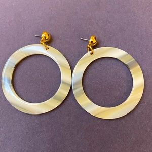 Jcrew resin hoop earrings, 2.25 Inches long